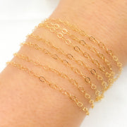 14K Gold Filled Flat Oval Link Chains